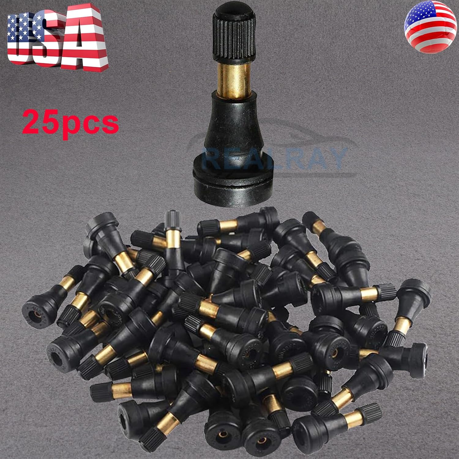 Replacement Auto Parts for 25 Qty Tire Valve Stems High Pressure Brass TR600HP / TR-600HPMod-R36R-17174