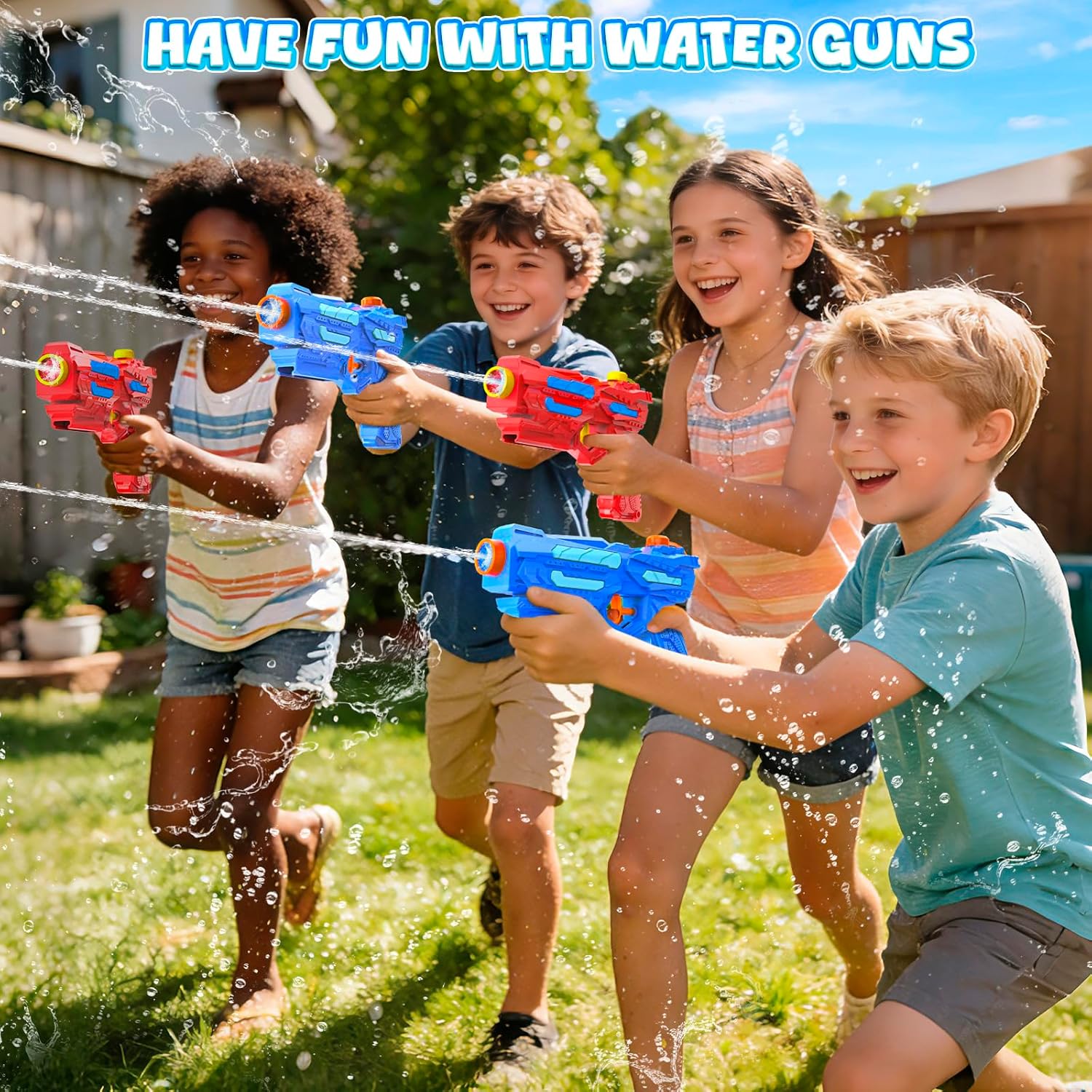 Water Guns for Kids, 2 Pack Leakproof Small Squirt Guns, Summer Outdoor Water Blaster Toys for Boys Girls Toddlers, Perfect for Pool Beach Yard Swimming Party Favors