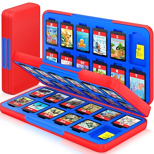 CYKOARMOR Funda para tarjetas de juego para Nitendo Switch/Switch 2 (2025) – Estuche rígido portátil con 48 ranuras de juego y 24 ranuras para