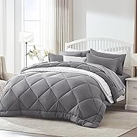 Vista 10 de SLEEP ZONE Edredón Queen con Relleno de Edredón, Edredón Reversible Alternativo al Plumón, Ropa de Cama Ligera, Suave y Transpirable para Todas