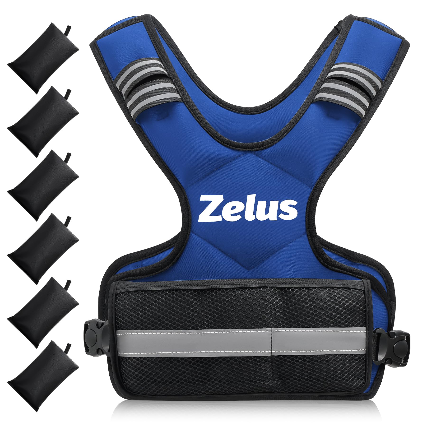 ZELUS Weighted Vest for Men Women,Adjustable 4-32lb Vest, Removable Weights