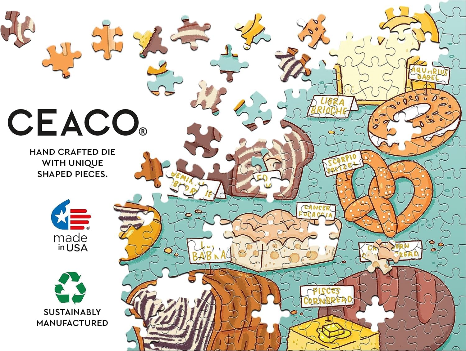 Amazon.com: Ceaco – Bread Zodiac - 300 Piece Jigsaw Space Saver
