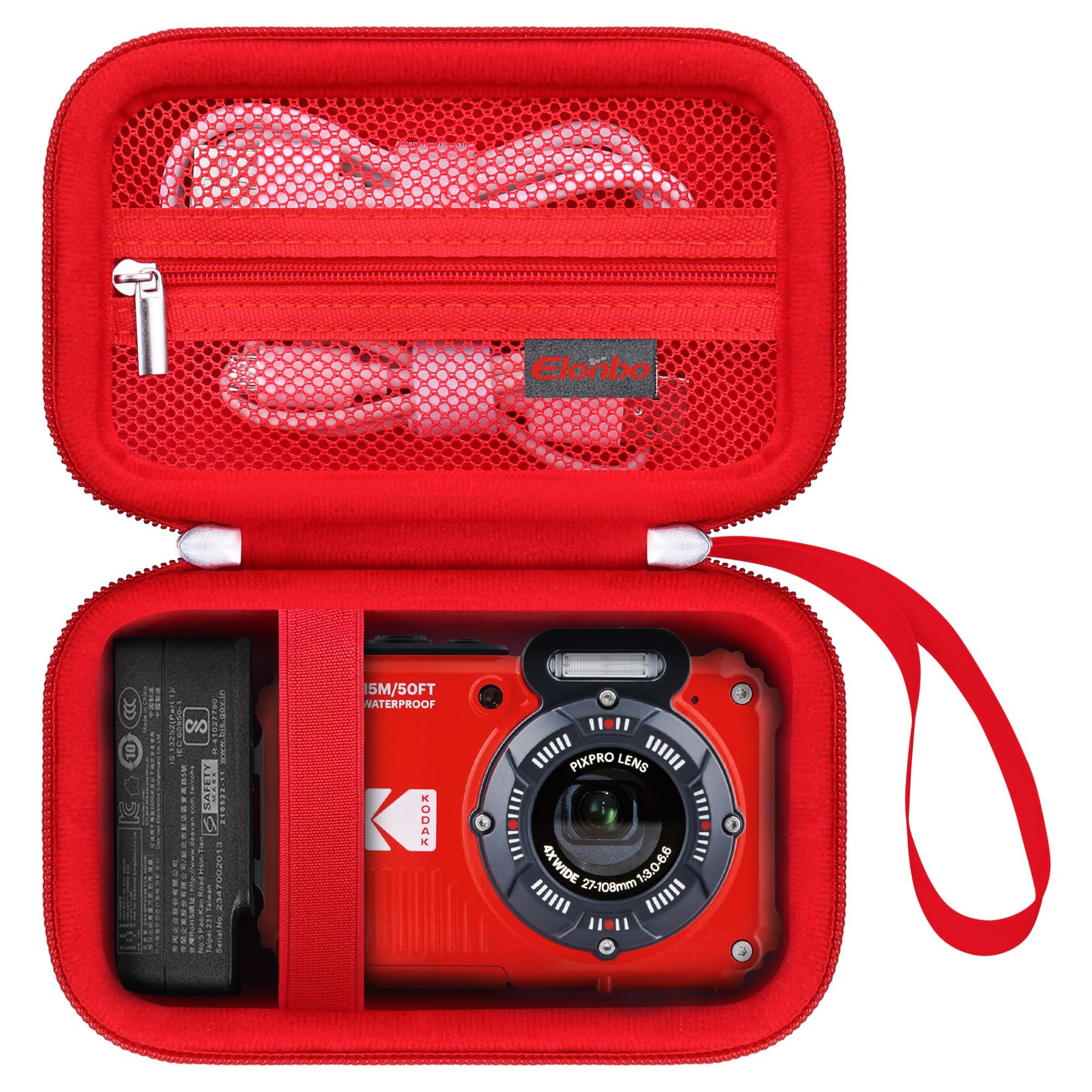 Elonbo Camera Carrying Case for Kodak PIXPRO WPZ2 Waterproof Digital Camera