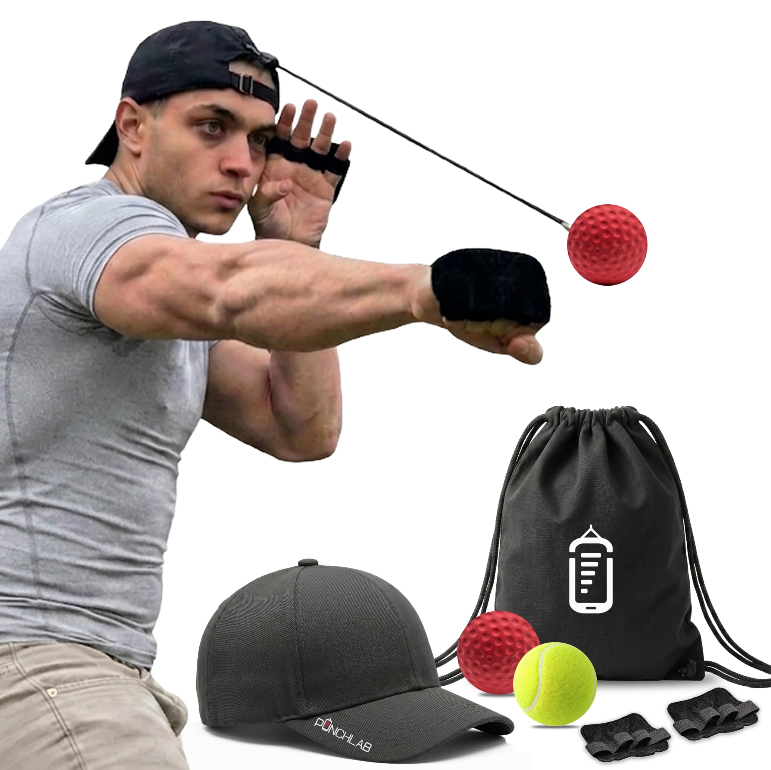 Amazon.com : Reflex Ball Hat Kit for Boxing – 2 Speed Levels