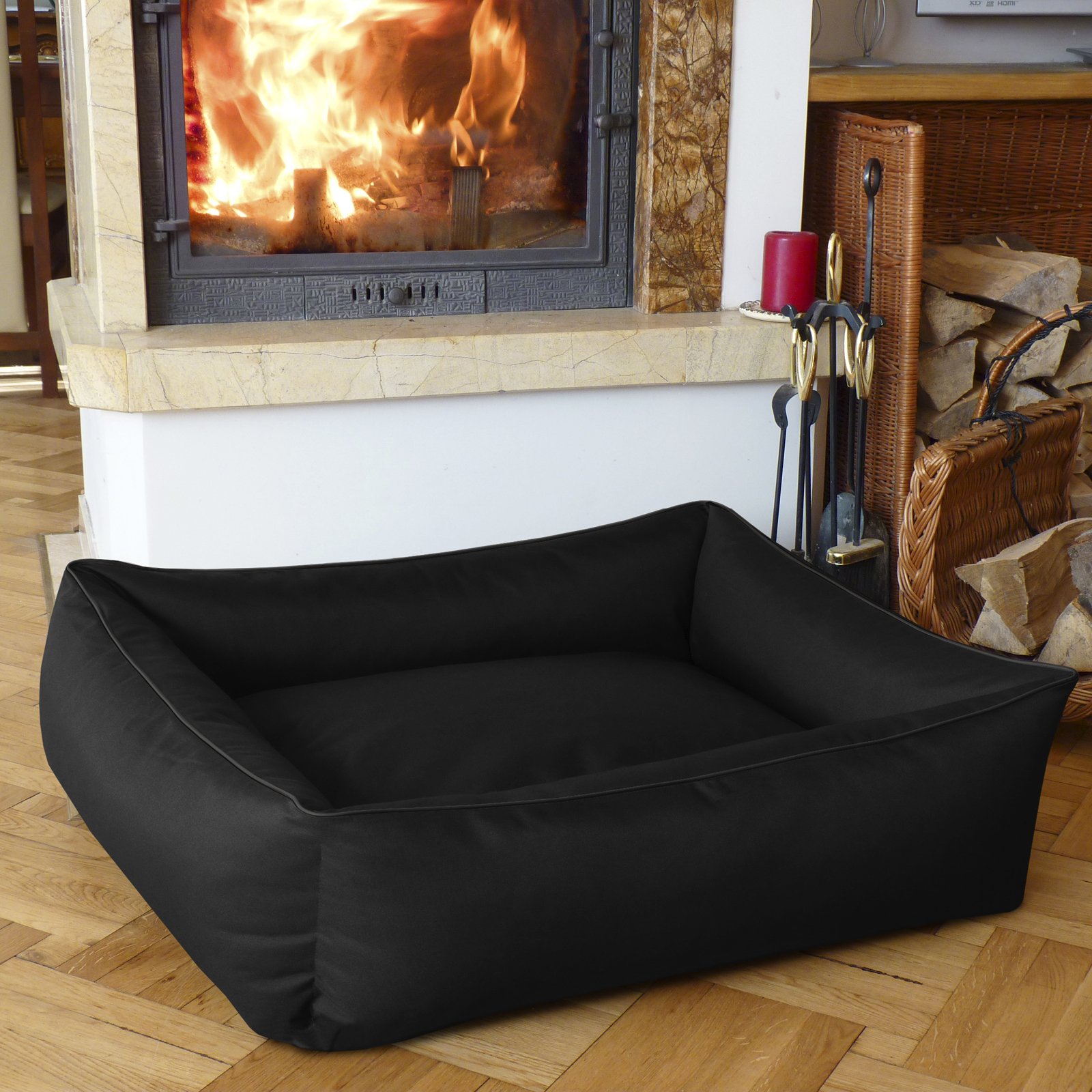BedDog® Letto per Cane Max L Fino a XXXL, 9 Colori a Scelta, Cuscino, Divano, Cestino per Cane, Nero XXL