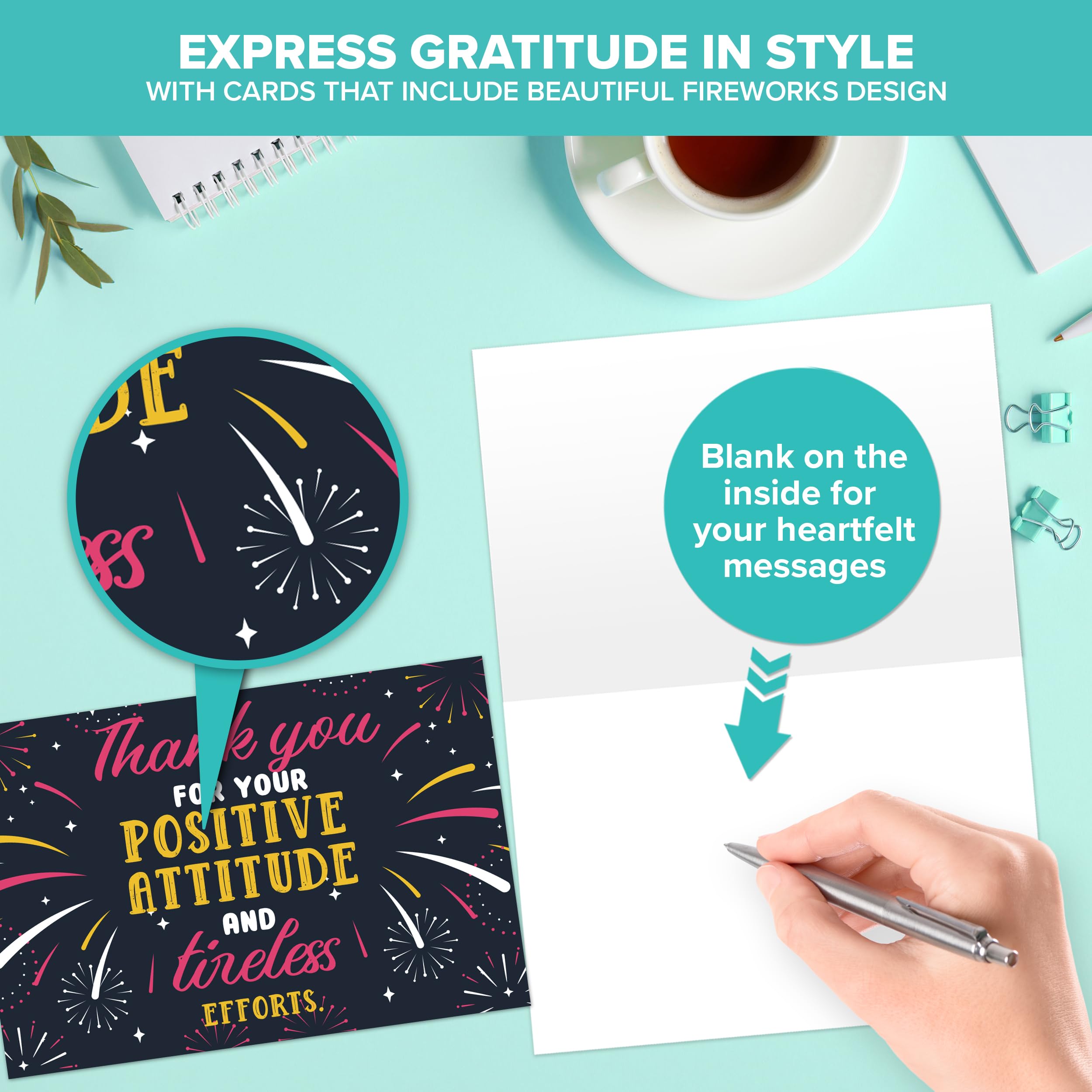 Decorably 24 Pack 6X4In Employee Appreciation Cards With - View #2