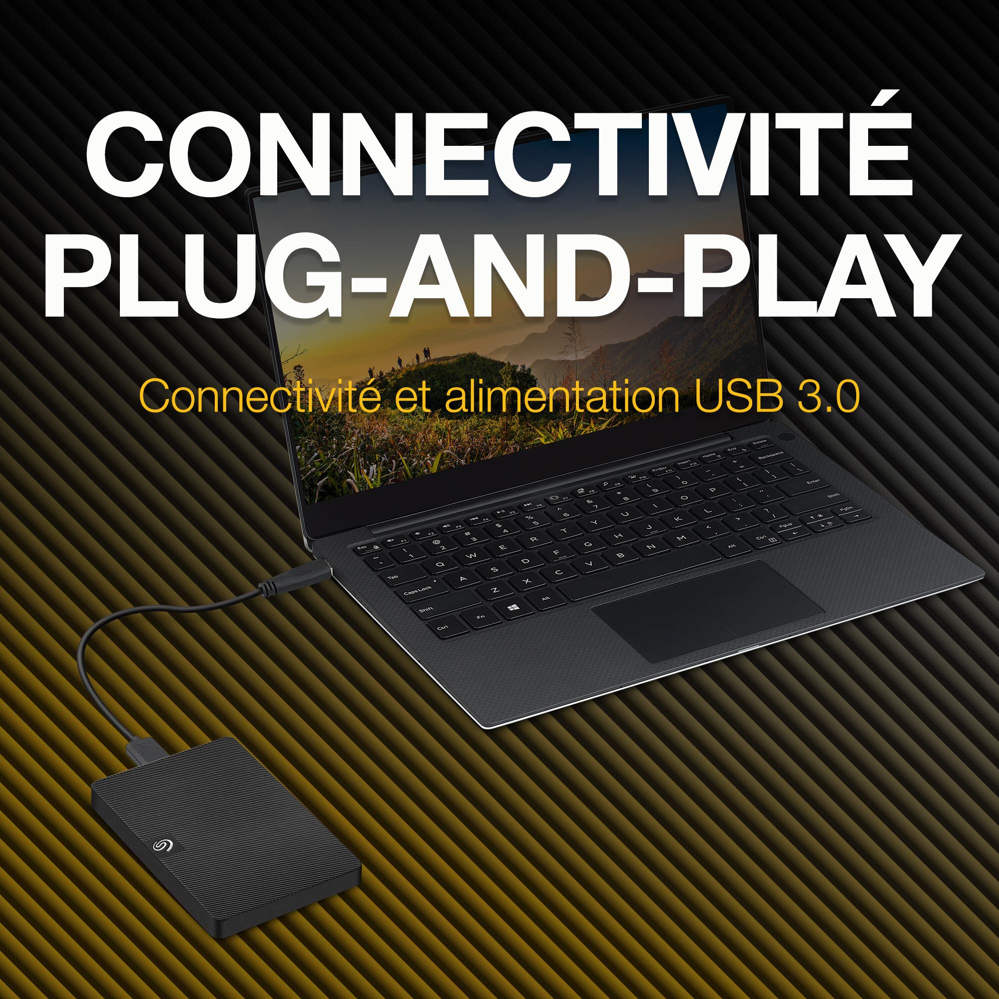 Seagate Expansion, 2 TB, External Hard Drive HDD, 2.5 Inch, USB 3.0, PC & Notebook, 2 Years Rescue Services (STKM2000400)