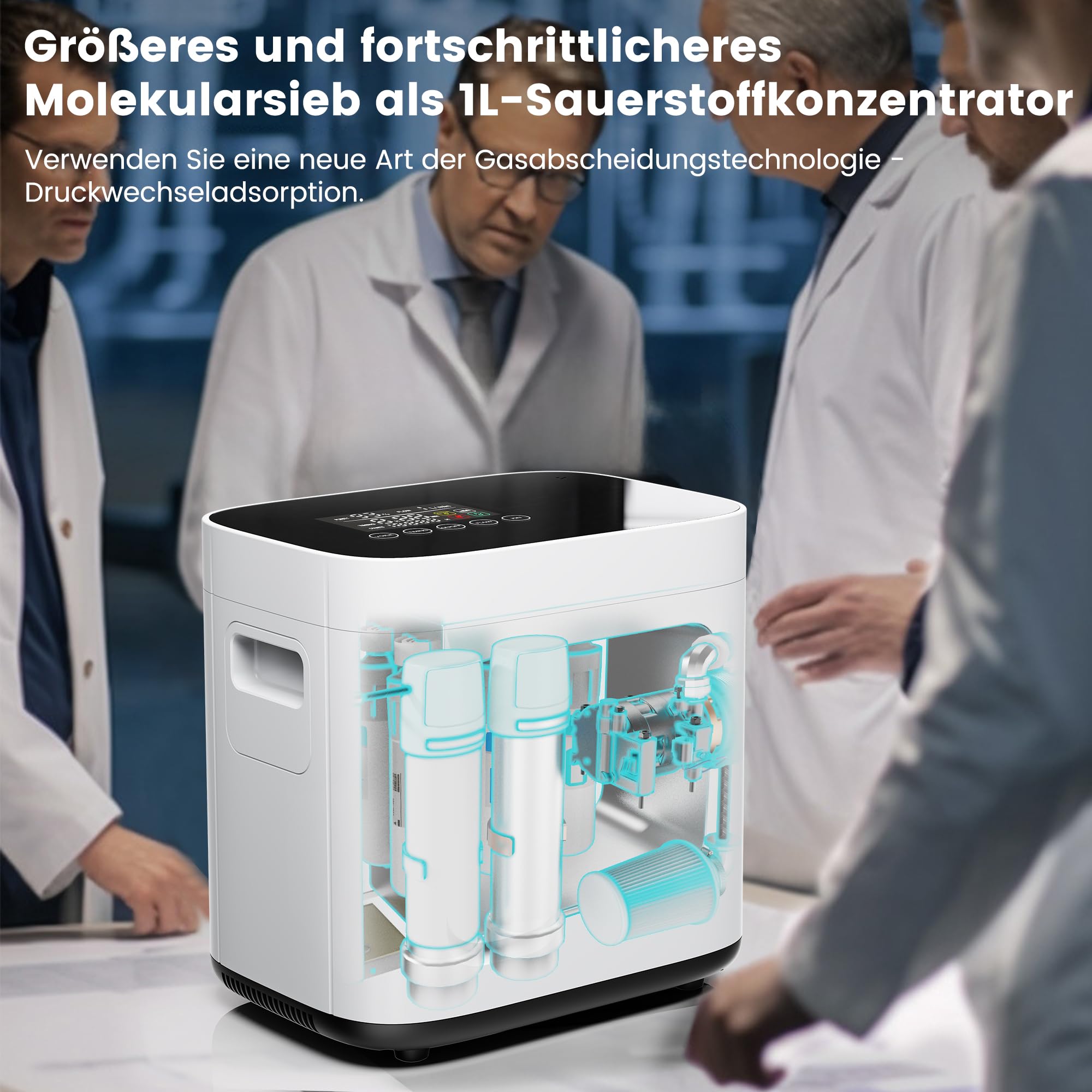 Sauerstoffkonzentrator für Zuhause 1–7 L/min · 93% Sauerstoffkonzentration