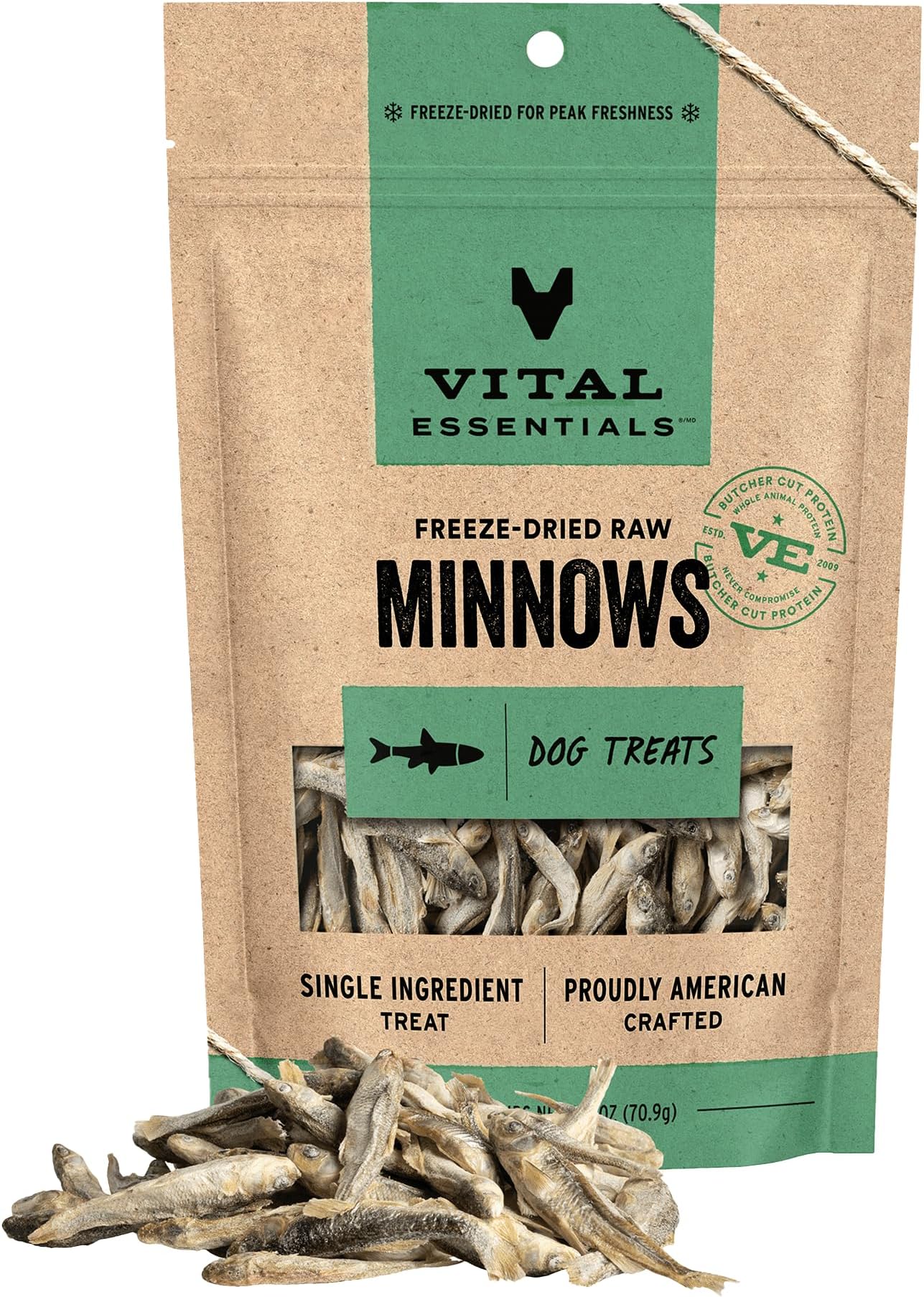 Frieze Dried Dog Treats, Raw Minnows Treats for Dogs 2.5 oz