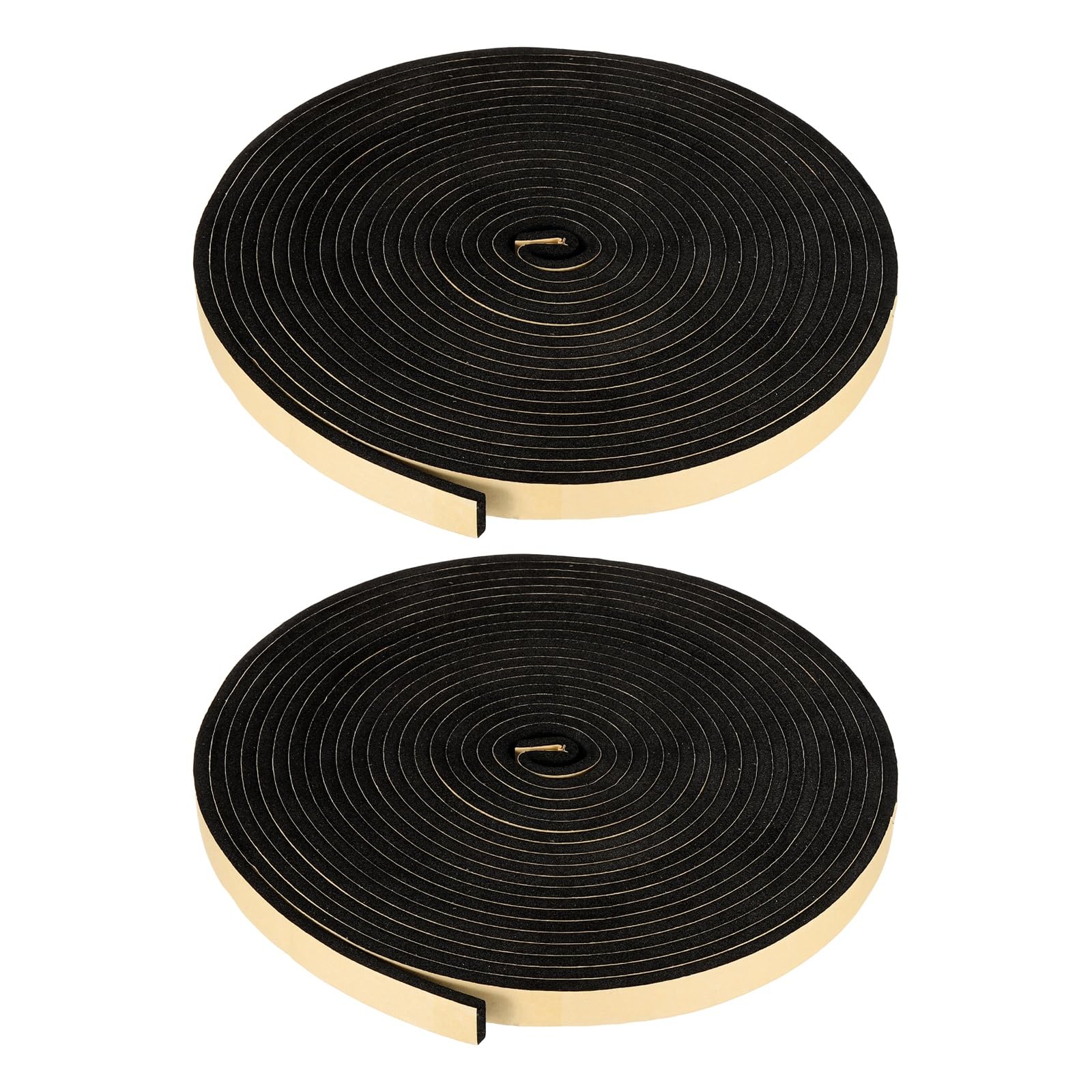 PATIKIL Foam Insulation Tape, 2Pcs 25mm W x 6mm t x 10 Meter Self Adhesive Weather Stripping Door Seal Strip for Door Window Air Conditioning, Black
