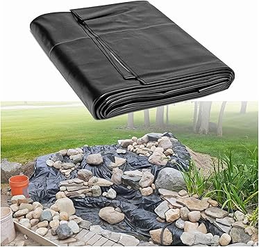 Image UHEKC Pond Liner LDPE Koi Pond Liner Garden Liner Heavy Duty, for Fish Ponds, Stream Fountain, Water Garden Easy to Cut, Customizable (Color : Black, Size : 9x20m) Image UHEKC Pond Liner LDPE Koi Pond Liner Garden Liner Heavy Duty, for Fish Ponds, Stream Fountain, Water Garden Easy to Cut, Customizable (Color : Black, Size : 9x20m)