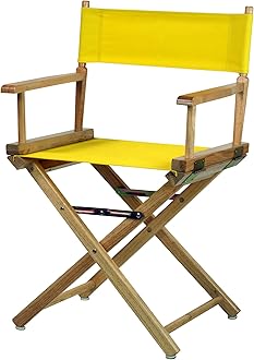 18" Director's Chair Natural Frame-Yellow Canvas
