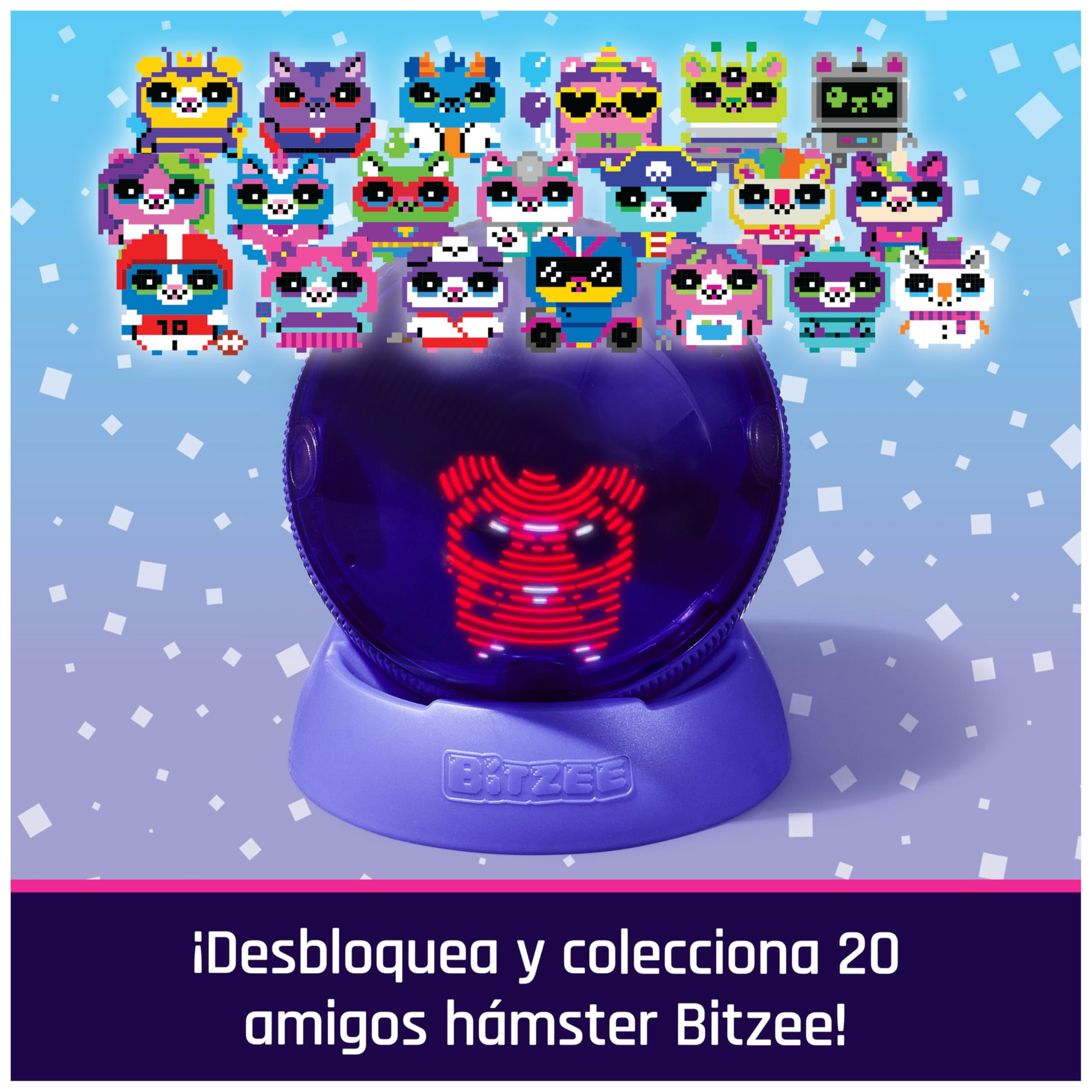 Bitzee - Mascota Digital Hamster Ball - Mascota Virtual con 20 Hamsters - Mascota Interactiva Que Rueda y Reacciona al Tacto con Interacciones y Sonidos - Juguetes Niños 5 Años +