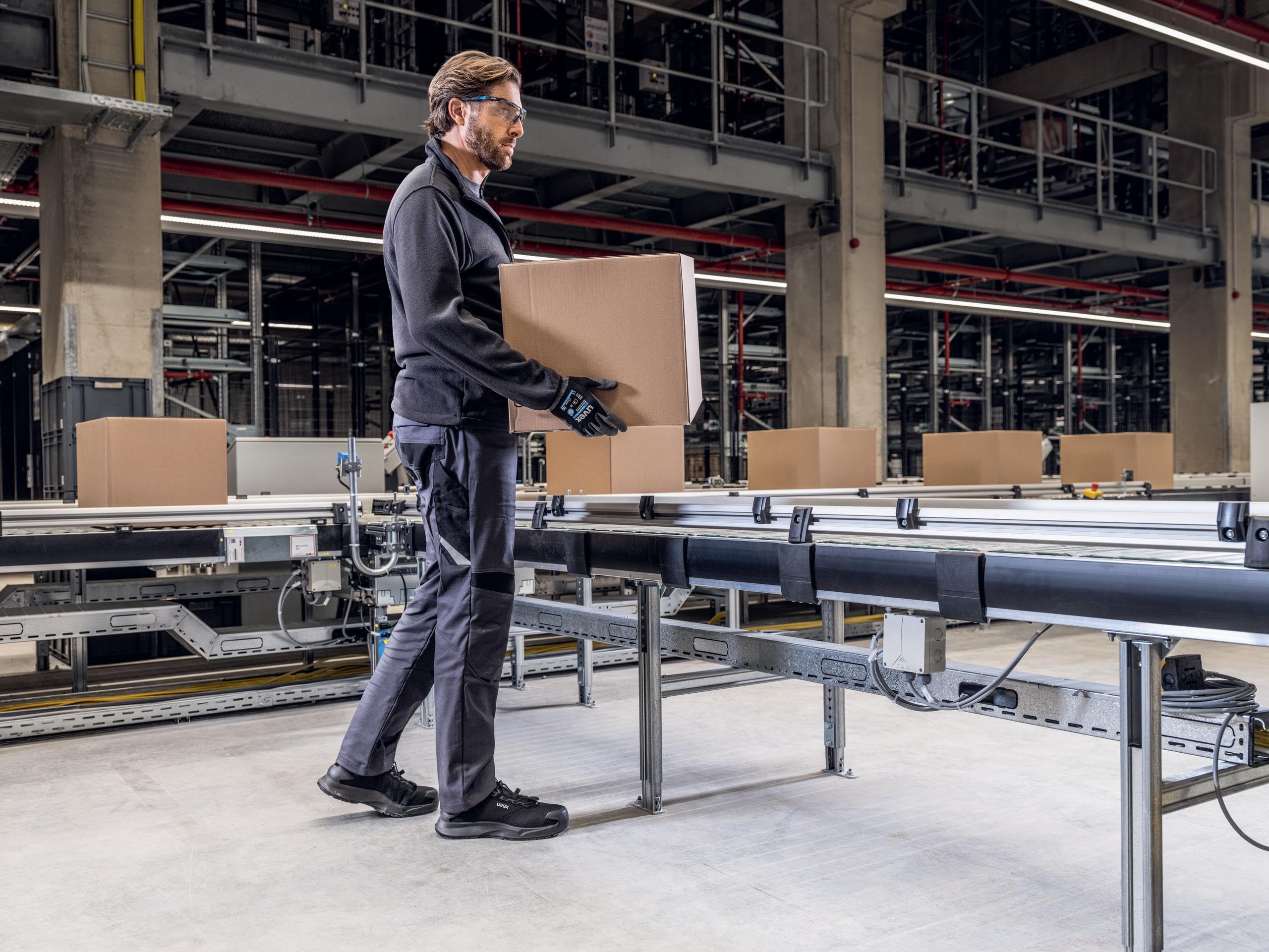 Uvex 1 x-Craft S3 Halbschuh - Sicherheitsschuh für stärkere Beanspruchung - sportlich, leicht & flexibel, Größe:46