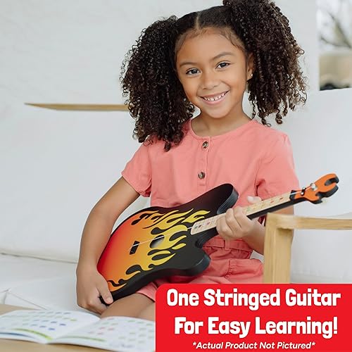 Miniatura 2 de Guitarra de dinosaurio - La forma más fácil de comenzar y aprender guitarra - 1 instrumento de juguete de cuerda para niños introducción perfecta a