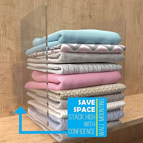 Miniatura 4 de 4pcs Shelf Dividers For Closet Organization Acrylic Clear Closet Shelf Divider For Bathroom Kitchen Office Bookcase Closet Shelf Dividers