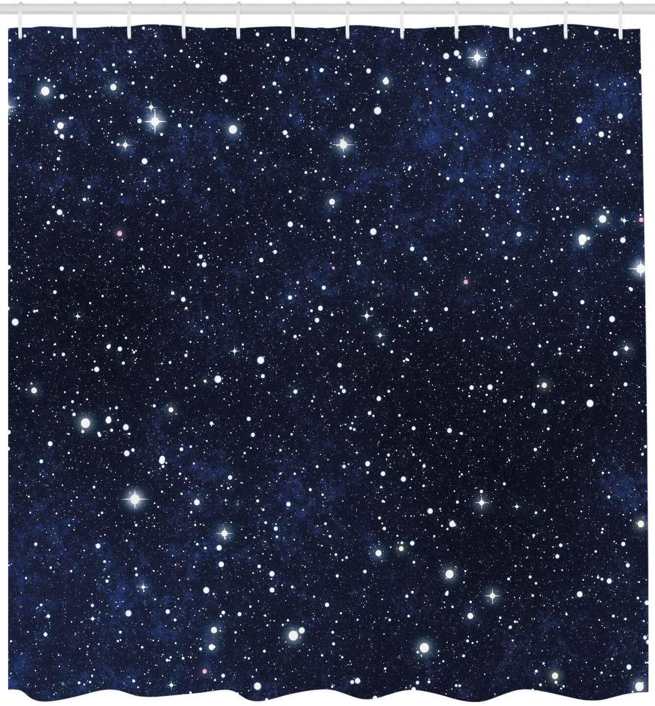 Dzmaimo Color-9 Shining Stars In The Night Sky Shower Curtain Is Suitable For Bathroom,Polyester Waterproof,12Hooks,60X72"(W*H) ,Home Decoration