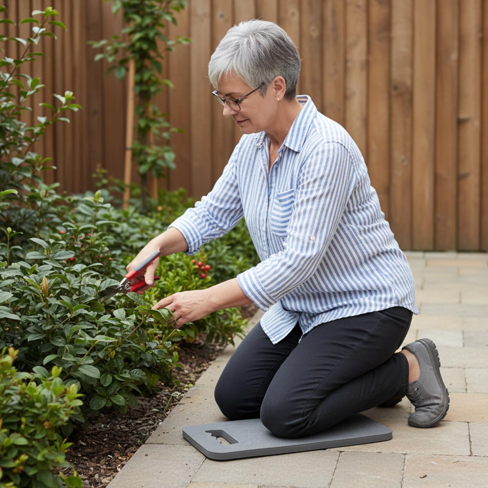 Riakrum Knieschoner für den Garten, dicke Schaumstoff-Kniematte, wasserdicht, Kniekissen zum Knien, multifunktional, für Beten, Gartenarbeit, Babybad, Yoga, 39 x 17 cm, Grau, 20 Stück