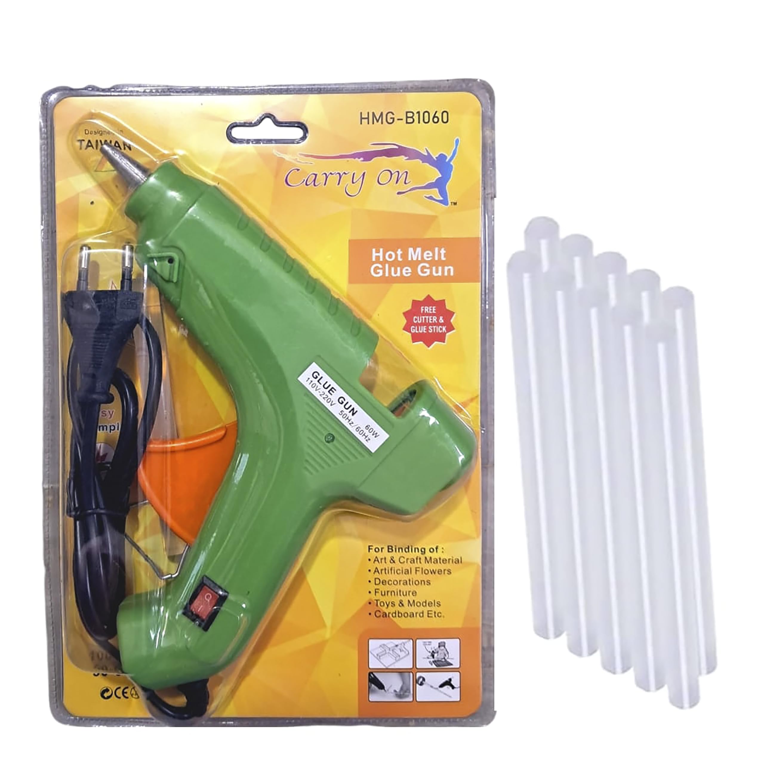 60W Power Hot Melt Glue Gun With 5 Pcs Glue Sticks On And Off Switch Corded Electric Hot Glue Gun And Led Indicator (Multi color)-image-43