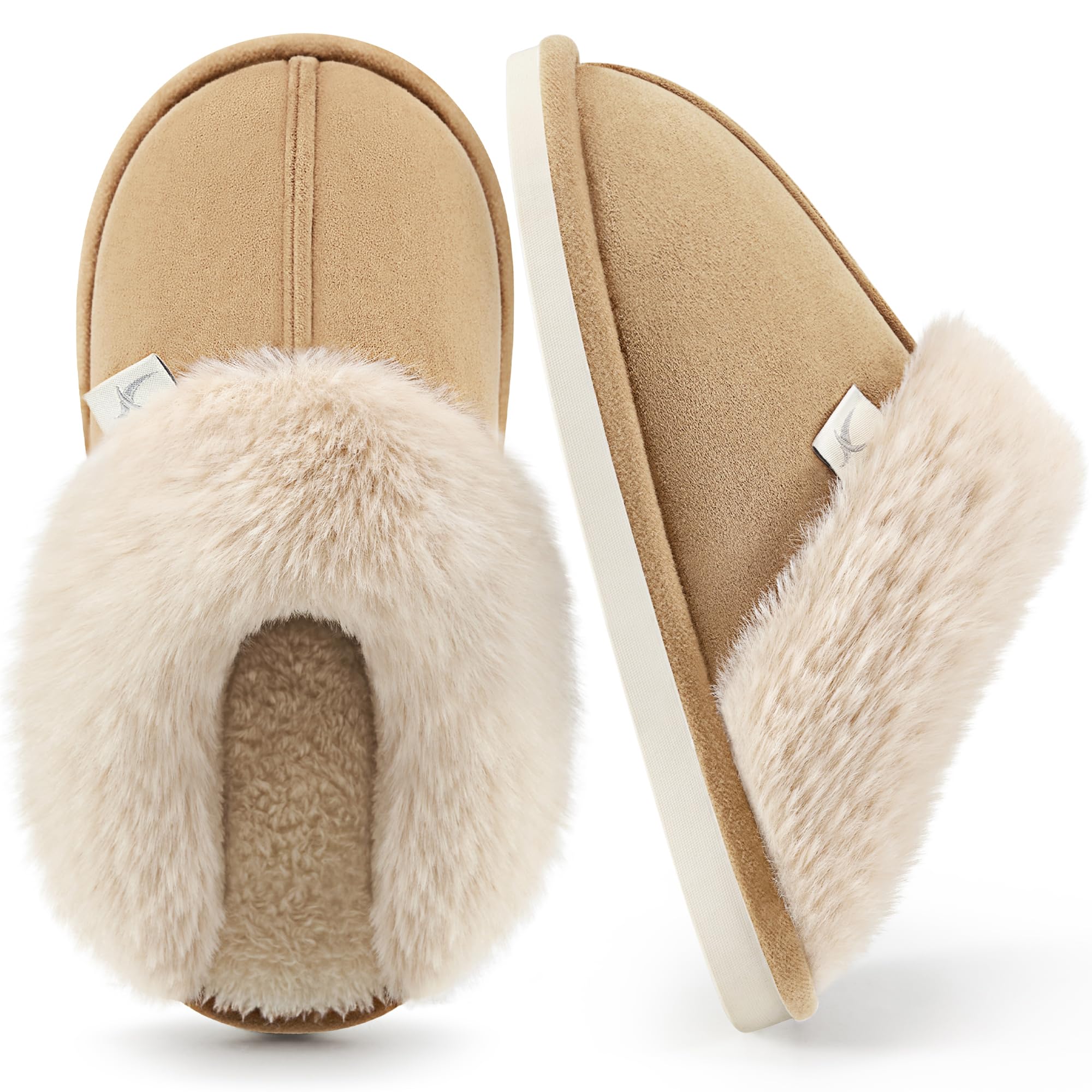 Aomigoct Womens Fuzzy House Slippers: Warm Plush & Non-Slip for Everyday Soft - The Perfect Thoughtful Gift for Mom & Grandma in Winter