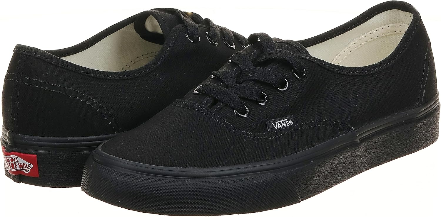 Vans Unisex Authentic True White Size 5 Women/3.5 Men Black