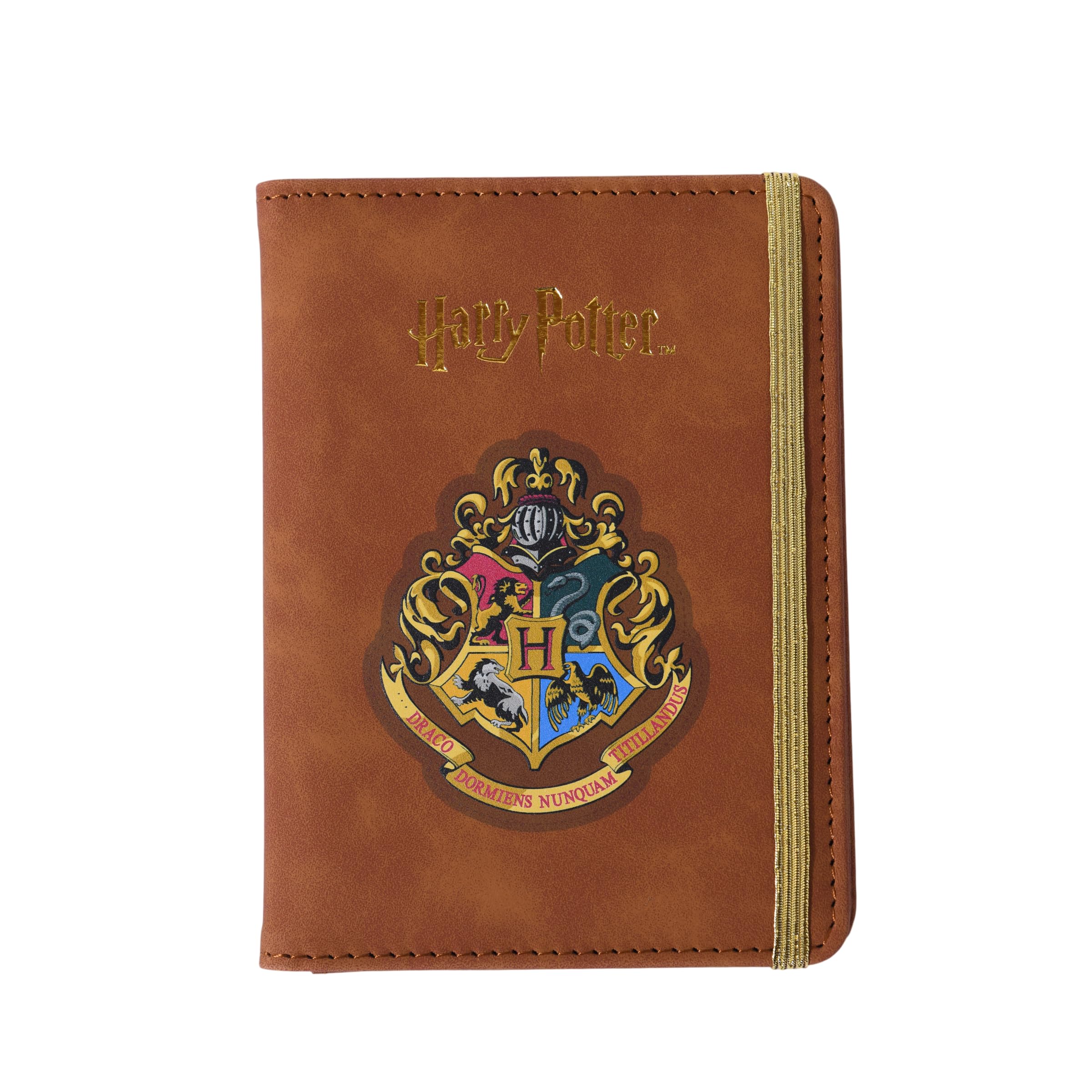 Harry Potter Collection Passport Holder with Elastic Band (Light Brown) – Travel Wallet Organizer, Secure Document Case-image-41