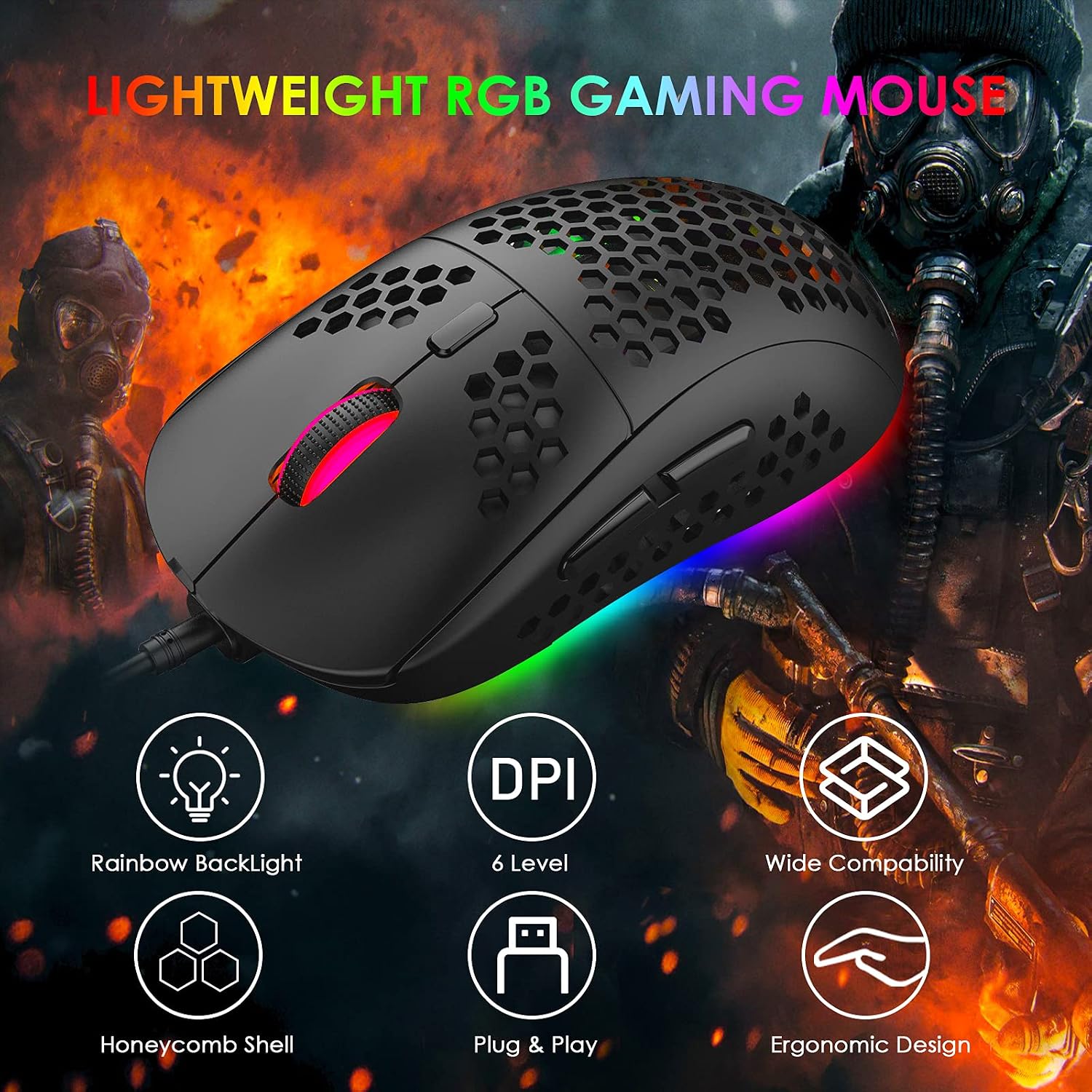 🔥 Flash Sale RGB Rainbow Mechanical Gaming Keyboard and Mouse Combo Blue Switch 87 Keys Backlit Keybaord with Lightweight Honeycomb Shell Wired RGB Gaming Mouse 6400 DPI Mouse pad for PC Gamers Xbox One PS4 PS5 Hottest Sale RGB Rainbow Mechanical Gaming Keyboard and Mouse Combo Blue Switch 87 Keys Backlit Keybaord with Lightweight Honeycomb Shell Wired RGB Gaming Mouse 6400 DPI Mouse pad for PC Gamers Xbox One PS4 PS5