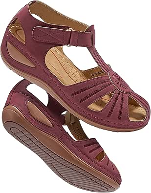 DUOYANGJIASHA Women Summer Sandals Beach Wedge Sandals Bohemia Ankle Strap Causal Comfortable Round Toe Gladiator Outdoor Shoes