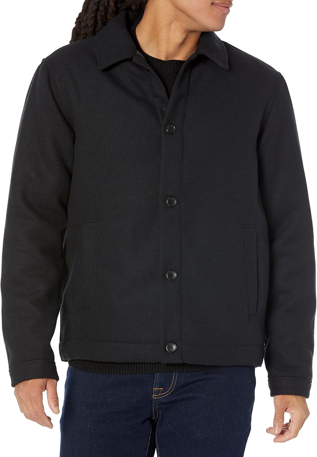 Amazon Essentials Men's Wool Blend Bomber Jacket (Available in Big & Tall)