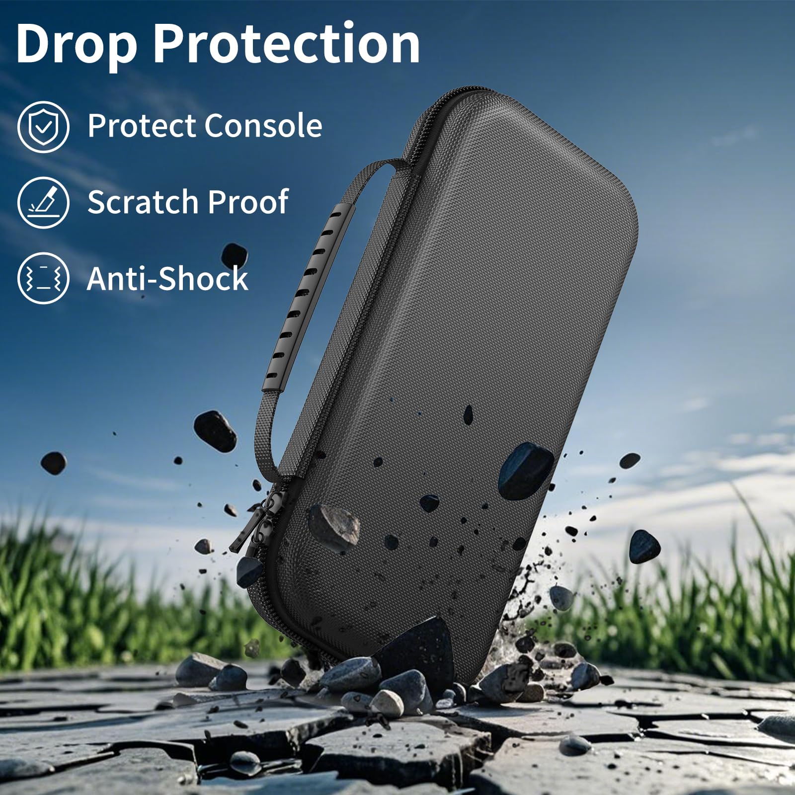 HEYSTOP [48 Pezzi] Custodia per Nintendo Switch 2 Custodia da Viaggio Portatile con Protezione Rigida Completa Ampia capacità di Archiviazione e 18 Slot per Schede di Gioco per Accessori Switch 2