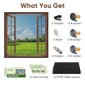 Save 50% - MYPIN Self Adhesive Cat Window Guard Screen Mesh