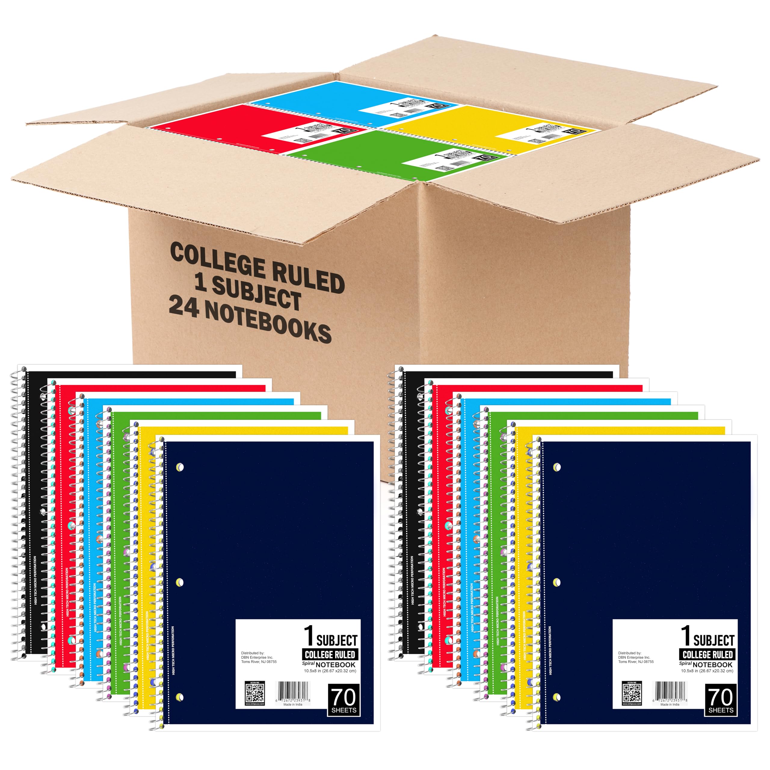 VEEBOOST Spiral Notebook, College Ruled Notebooks, 70