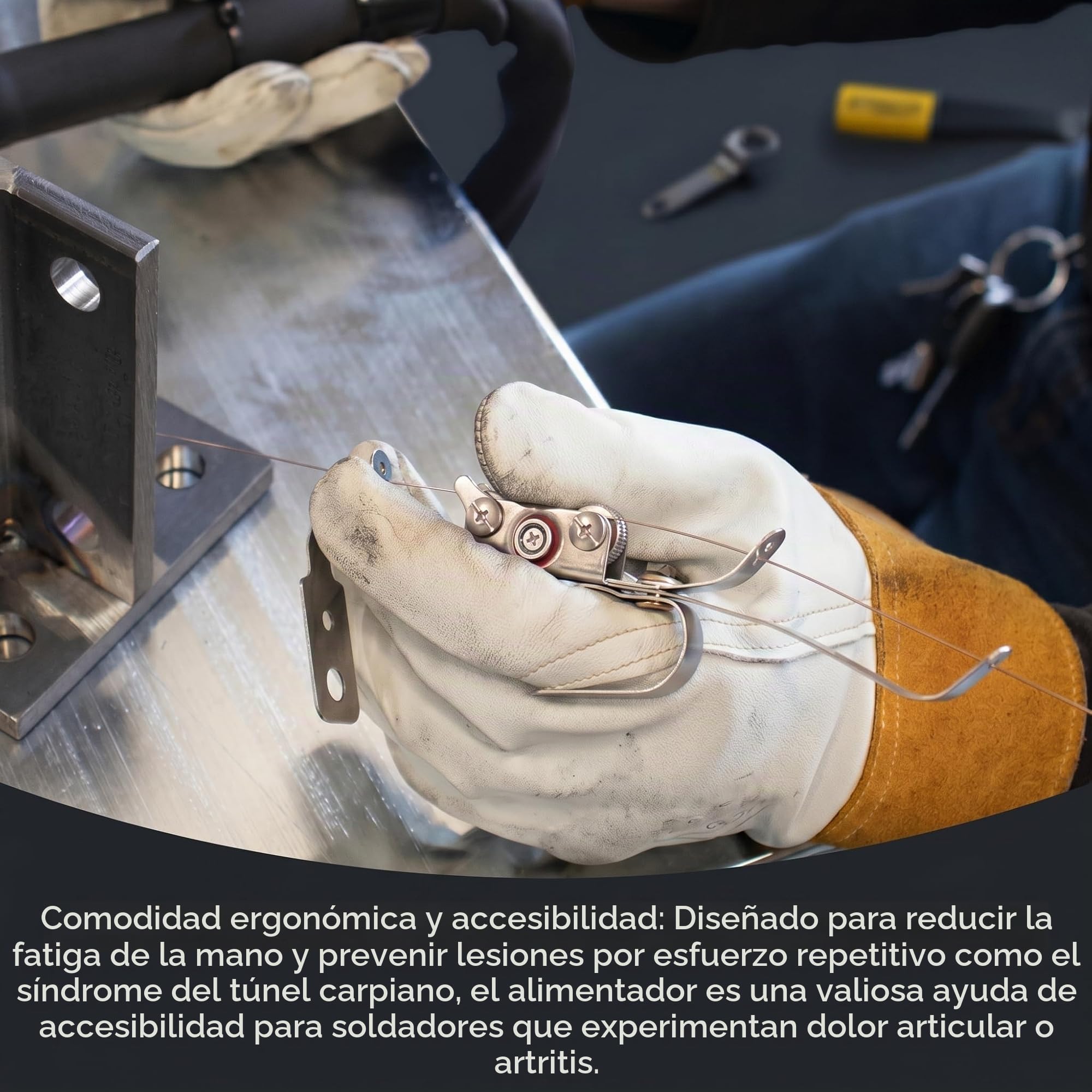 Alimentador TIG, Peso Ligero TIG Alimentador de Alambre, 7 "Control de tensión, Magentic Vertical Resting, Rueda de Pulgar moleteada, ATF100, Strong Hand Tools