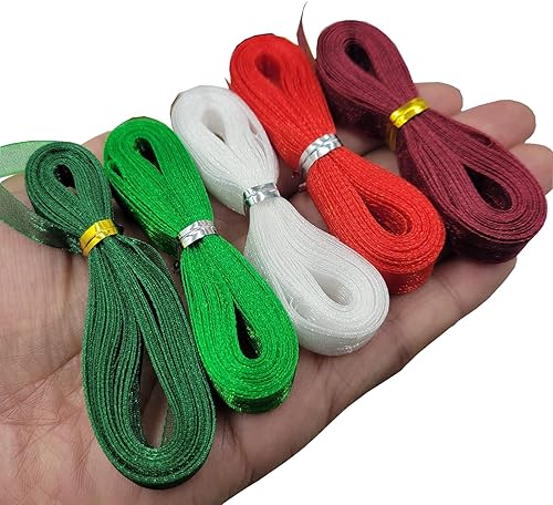 Miniatura 3 de FAYADA Cintas transparentes de organza transparente, juego de cintas de gasa para el día de Pascua, San Valentín, Navidad, boda, regalo, envolver