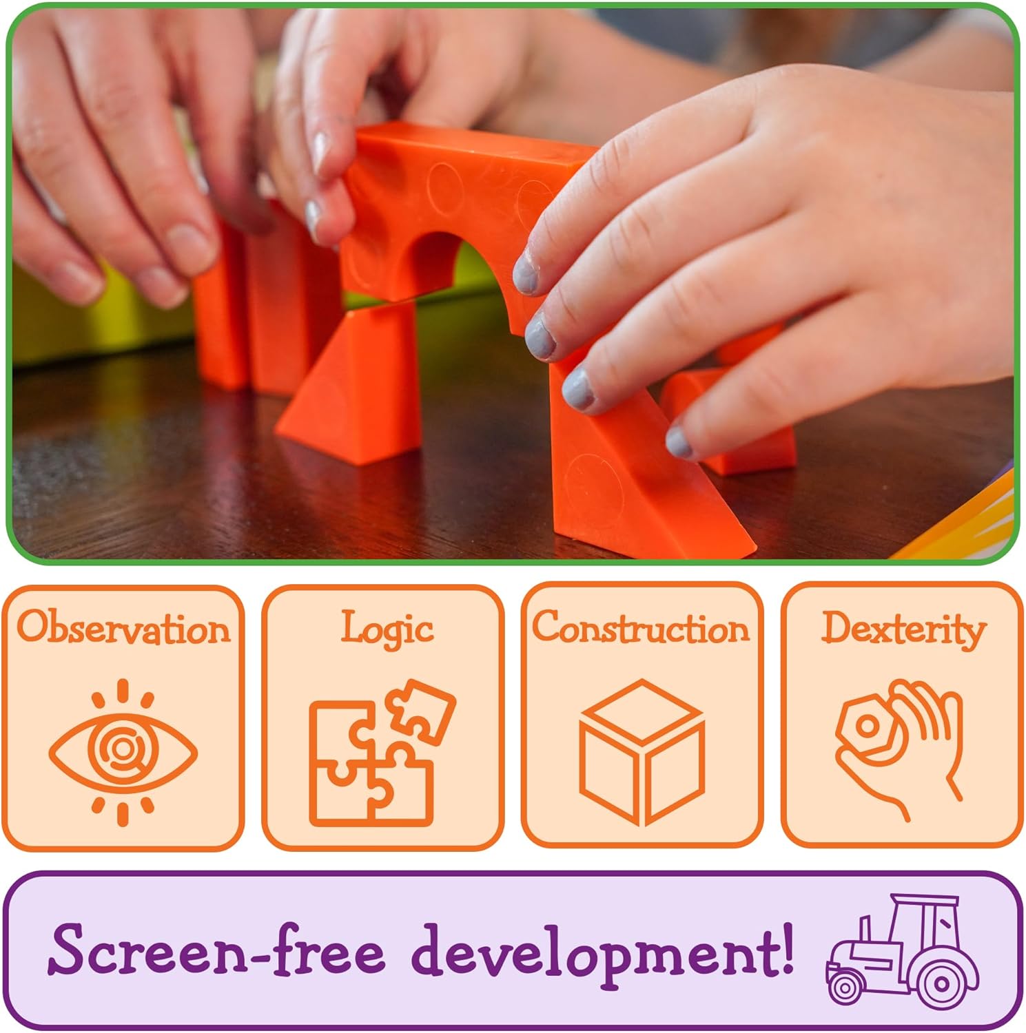 FoxMind Games: Architecto Spatial Logic and Dexterity Game, Smart Fun with Structures, 50 Smart Puzzles to Work Through, 6 Levels of Complexity, Develops STEM Skills, 1+ Players, for Ages 7 and up