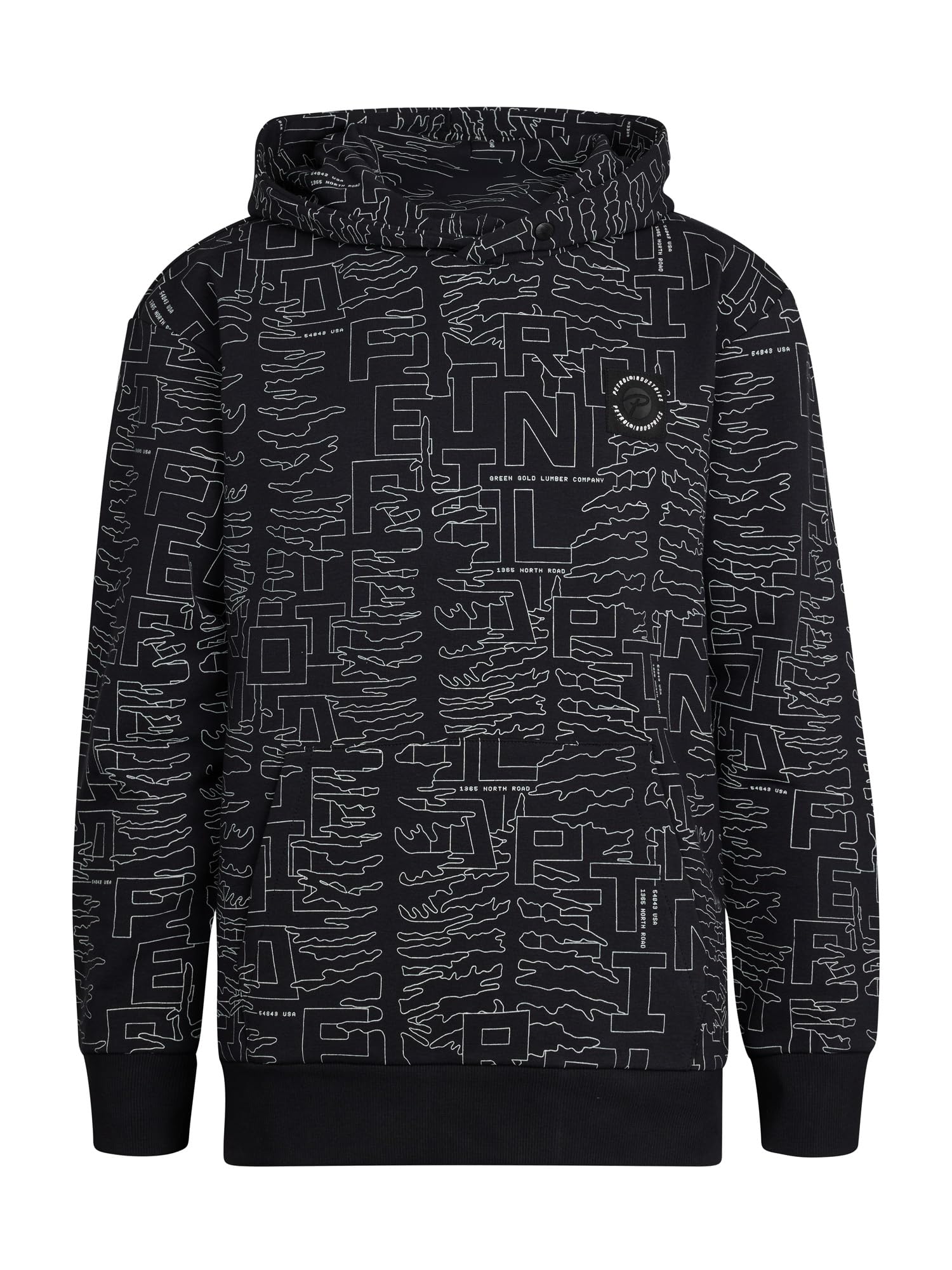 Petrol Industries - All-Over Print Hoodie Blue Ridge