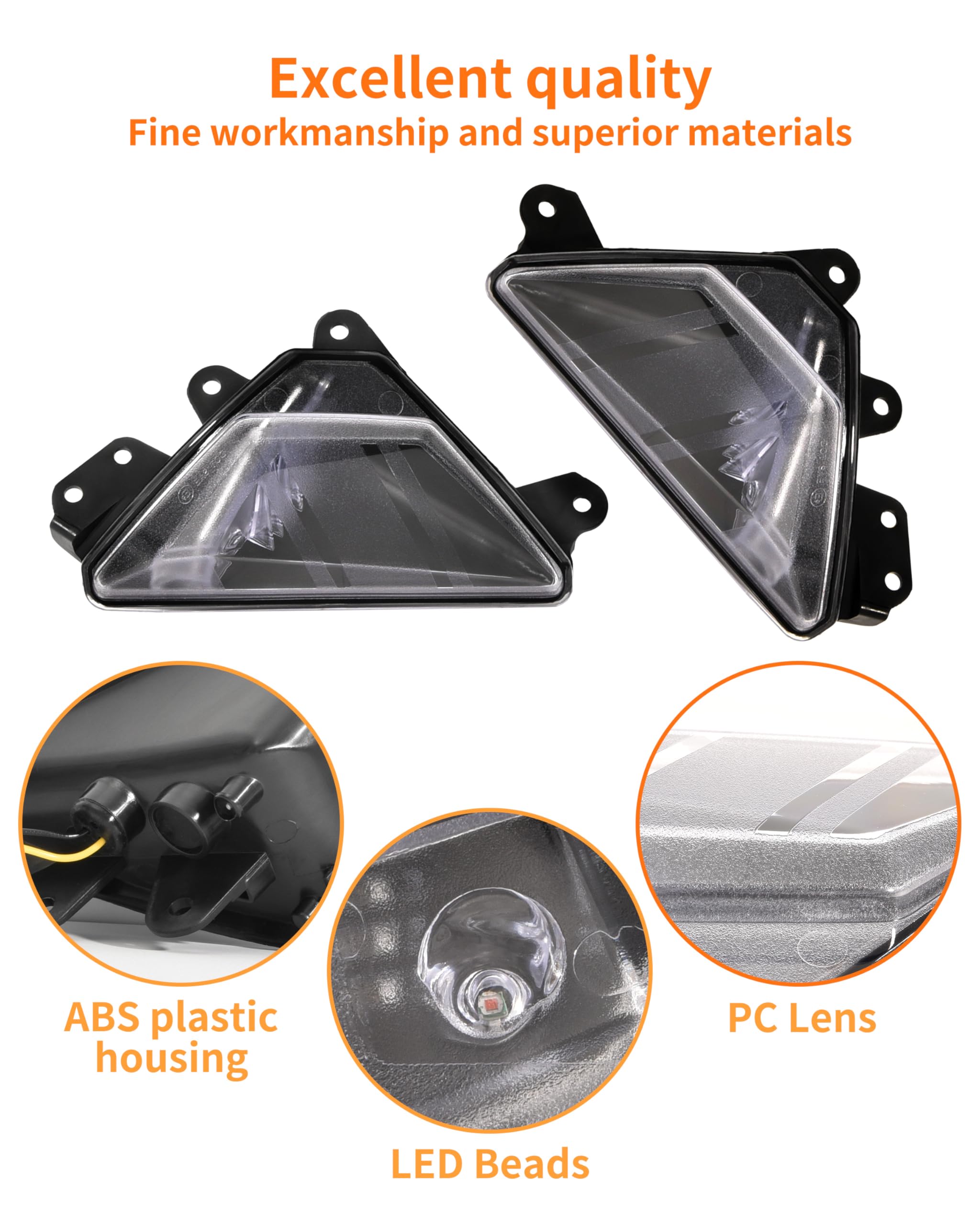 VEISUTOR Luz indicadora de seta frontal LED para ZX-6R 24-25