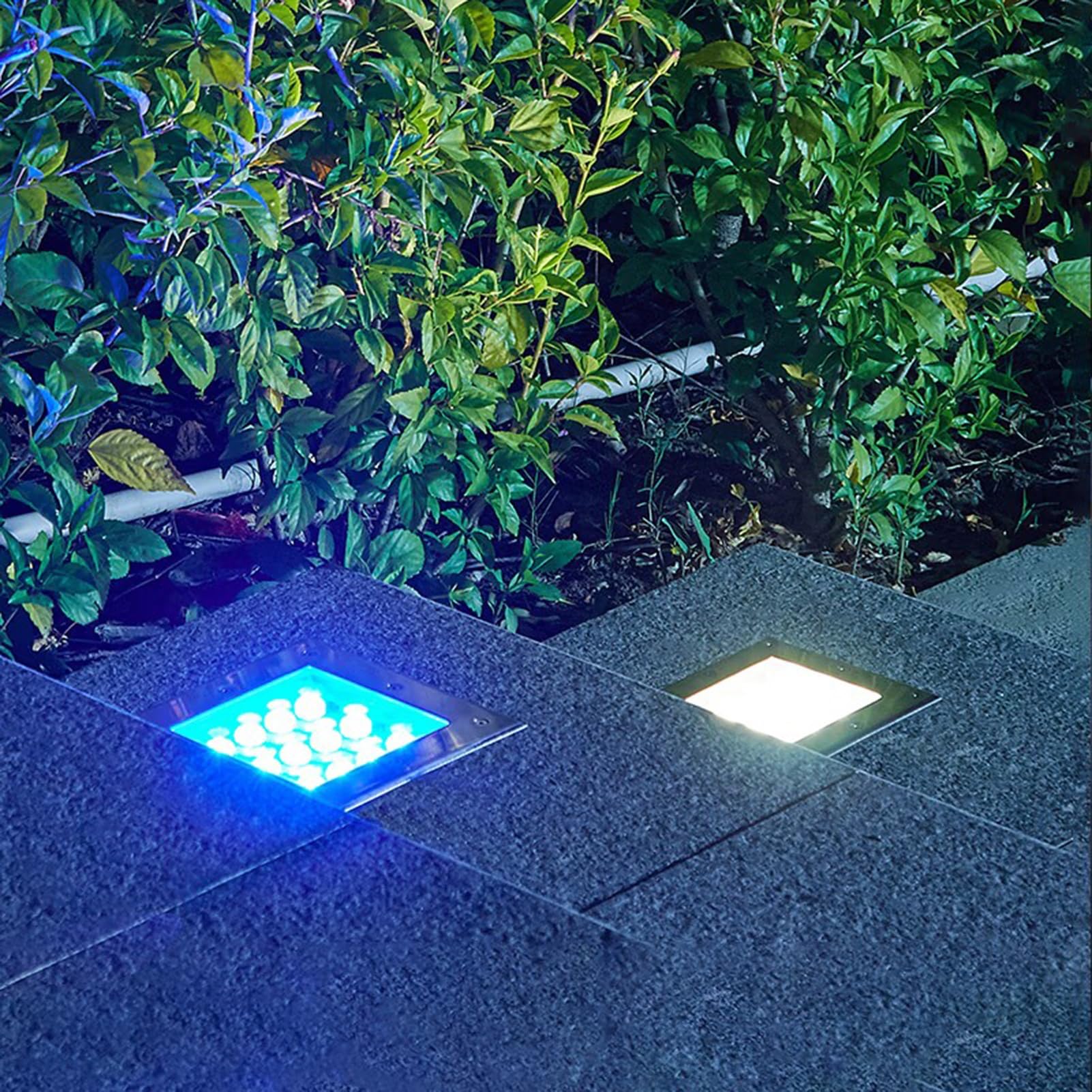 Oświetlenie podłogowe do użytku na zewnątrz, oświetlenie ogrodowe do zabudowy, IP66, wodoszczelne, AC85-265 V, oświetlenie podziemne LED do ścieżek, podwórza, trawnika, tarasu, chodnika, kwadratowej
