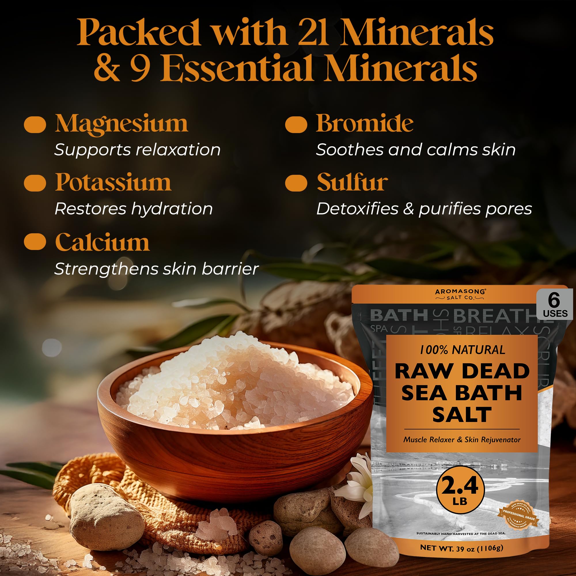 Snapklik.com : Raw Dead Sea Bath Salt - Minimally Cleaned, Contains ...