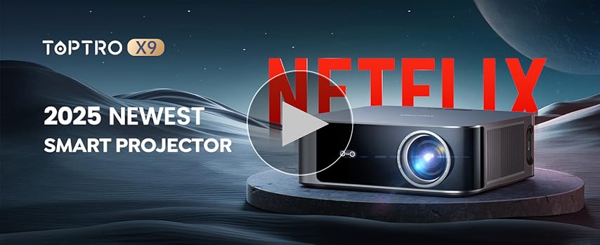 プロジェクター 4K Netflix&36WDoIby TOPTRO X9 Amazon.com: [1500 ANSI/Netflix-Licensed/36W Dolby Audio