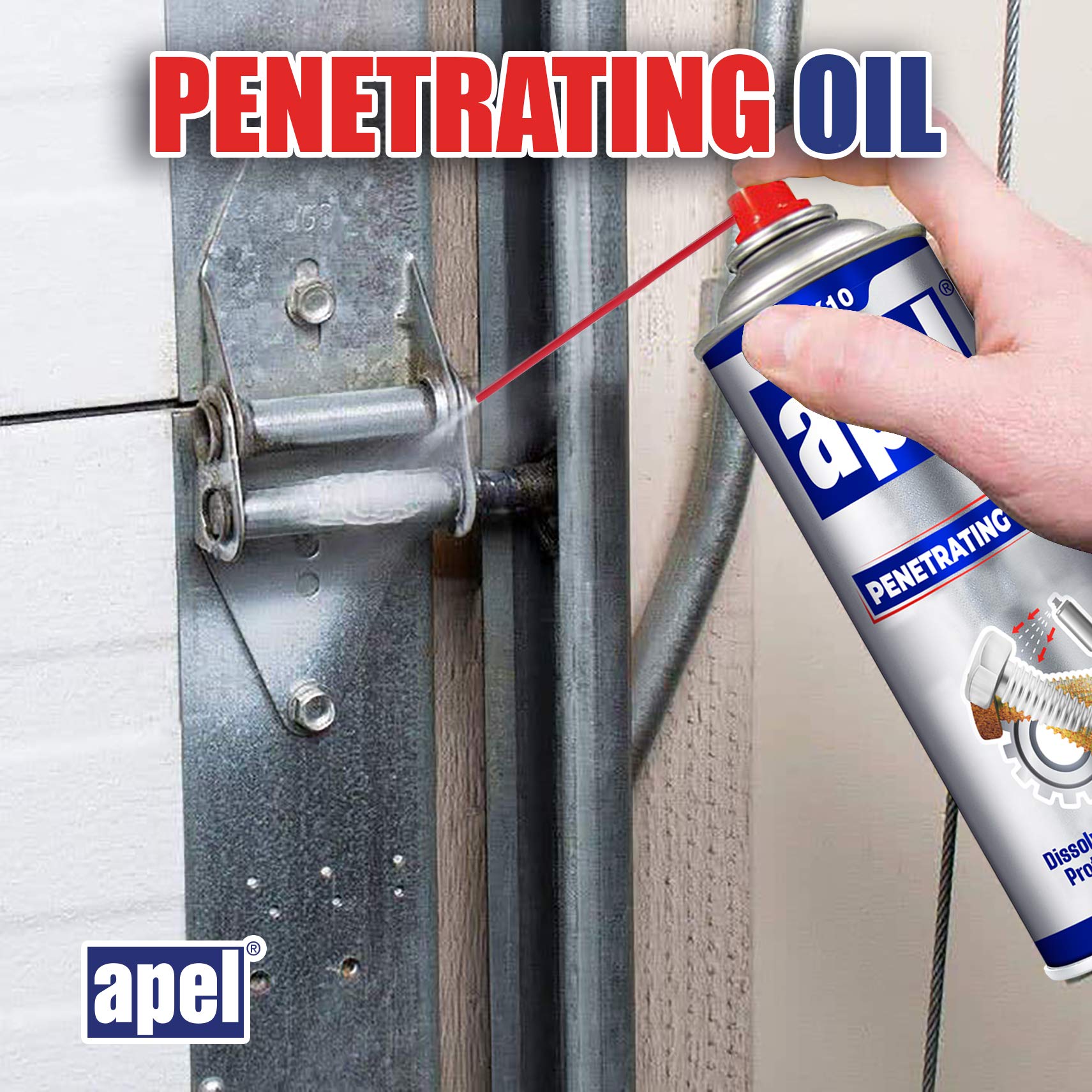 Mitreapel Aceite Penetrante Industrial (12 X6.76 Fl Oz) Para Pernos Oxidados Y Más, Spray Antióxido, Quitar Pernos, Tuercas Y Otros Elementos Atascados|Paquete De 12