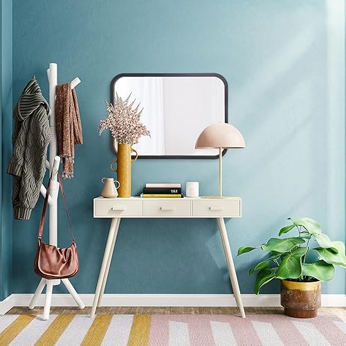 Miniatura 7 de AOAOPQ Espejo rectangular grande negro de 20 x 28 pulgadas para espejo de tocador de baño o espejo de marco de decoración de pared (horizontalVe