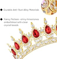 DRESHOW Kristály Barokk Tiara Korona Női Esküvői Fejdísz Strasszos Hercegnő 2