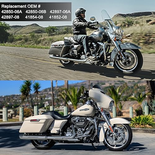 Miniatura 3 de Zinger Pastilla de freno para Harley Davidson 08-22 FLHR Road King FLHX Street Glide, 08-20 FLHTCU Ultra Classic Electra Glide VRSCDX Night Rod,