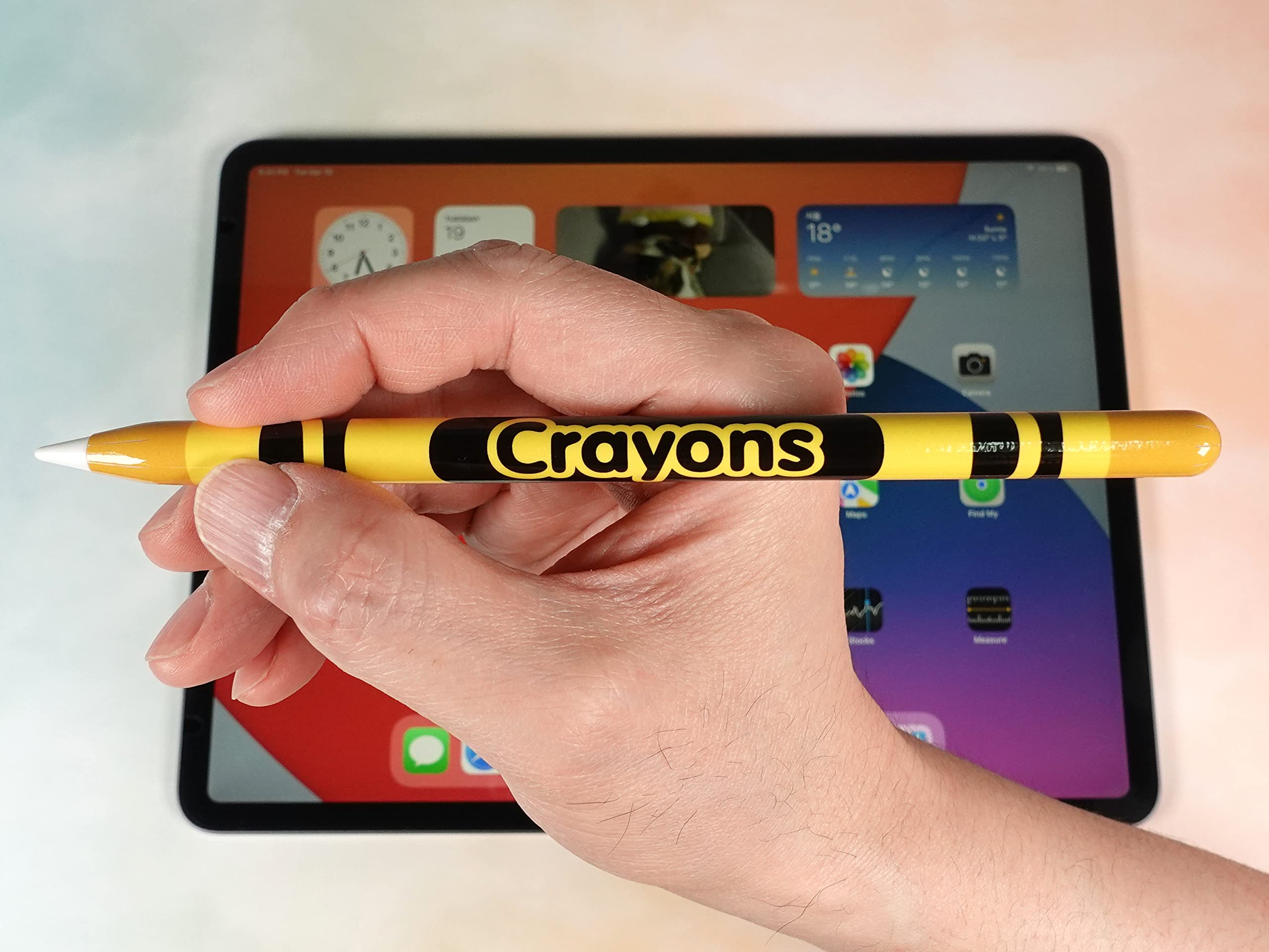 Kredki Żółta folia winylowa do Apple Pencil tylko 2. generacji, AP2-C-05 (2 sztuki w zestawie, kredki żółte)