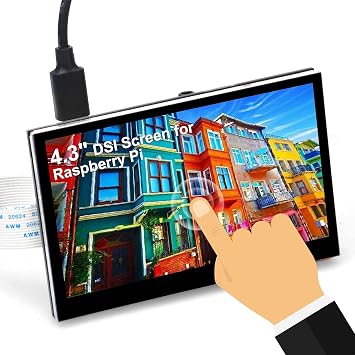 OSOYOO 4.3 inch IPS LCD Capacitive Touc Screen Display 800480 DSI Interface for Raspberry Pi 5 4 3 2 Model B B+ A+