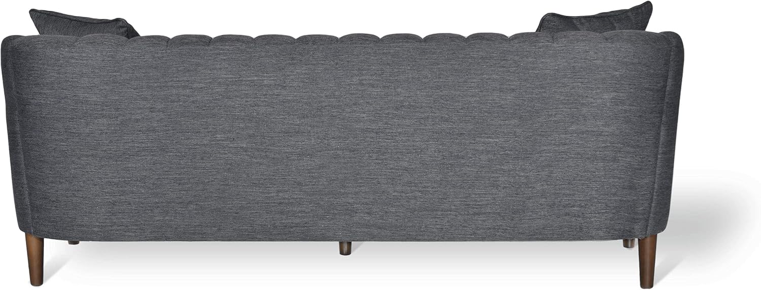 Christopher Knight Home Ansonia Sofas, Charcoal + Dark Walnut