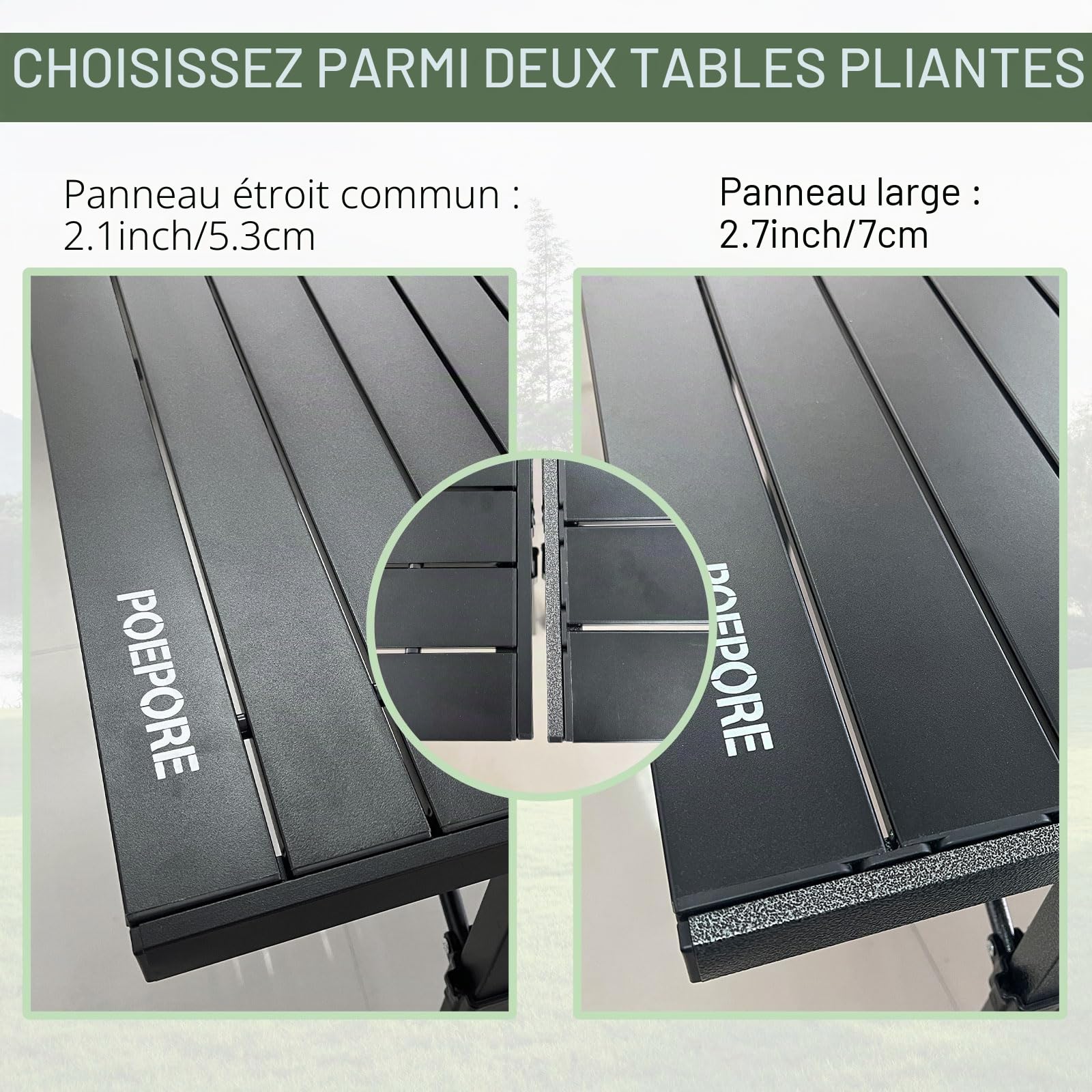 Table de Camping Pliante en Aluminium pour 4-6 Personnes Table Pliante Exterieur Charge Maximale 80 kg avec Poches en Filet pour Jardin Pique-Nique Plage Terrasse 140 x 70 x 70cm Noir