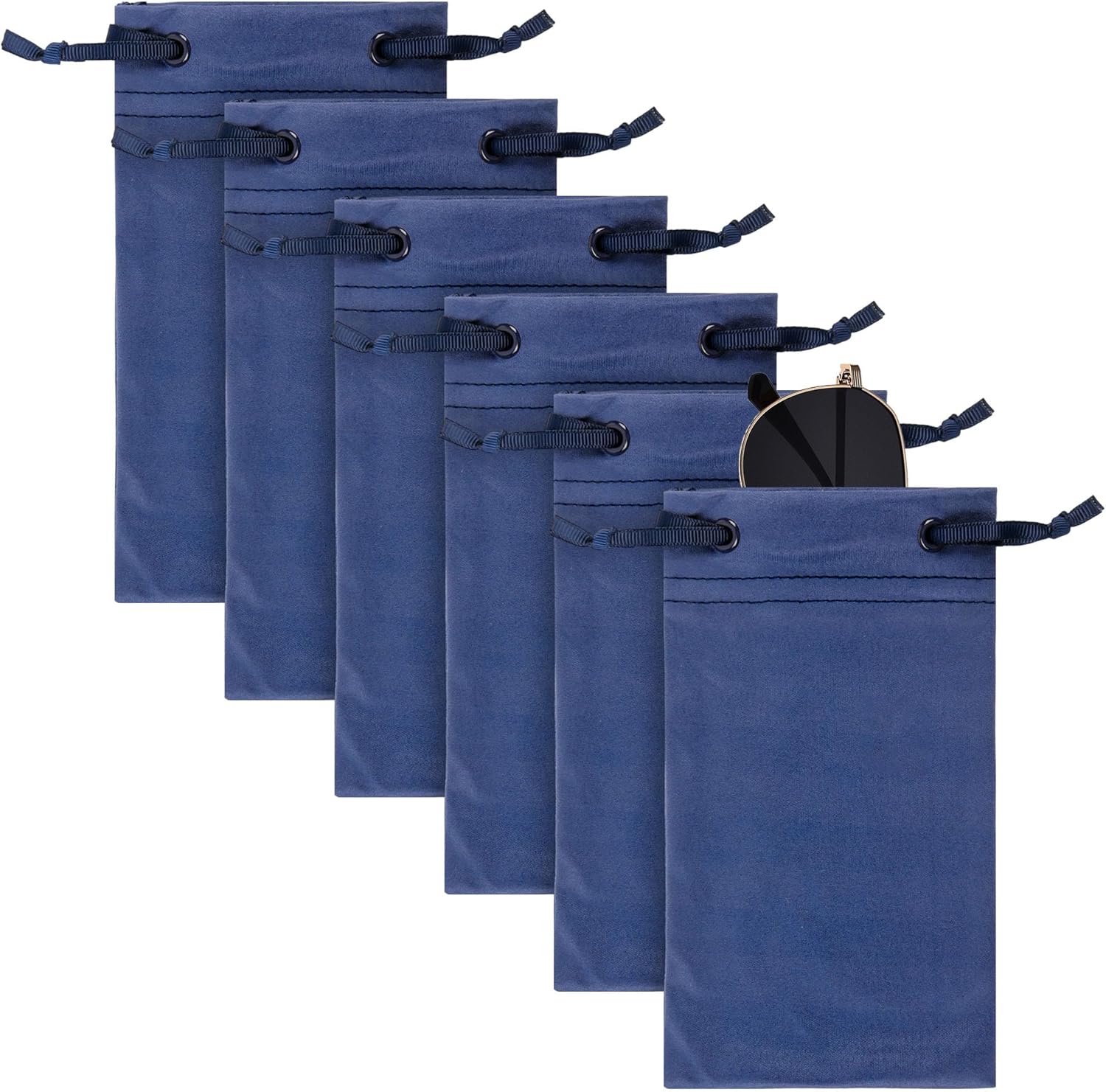 6 Pack Microfiber Sunglass Case,...