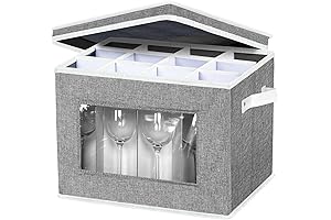 homyfort Wine Glass Stemware Storage Case for Careful Moving & Packing